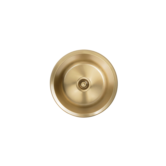 Brushed Brass Gold Divya 425x425 Round Sink