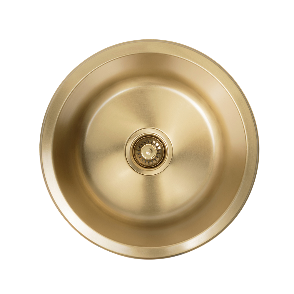 Brushed Brass Gold Divya 425x425 Round Sink