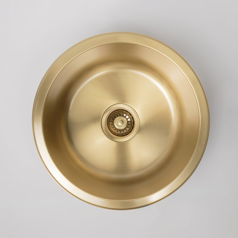 Brushed Brass Gold Divya 425x425 Round Sink