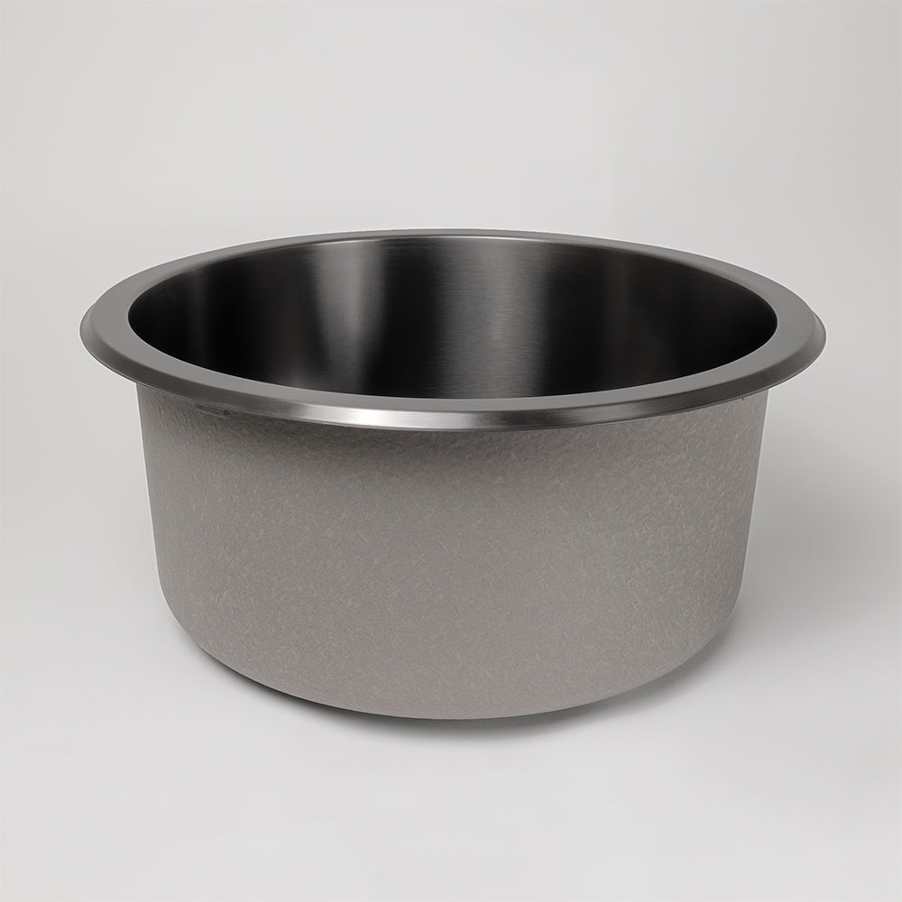 Brushed Gunmetal Divya 425x425 Round Sink