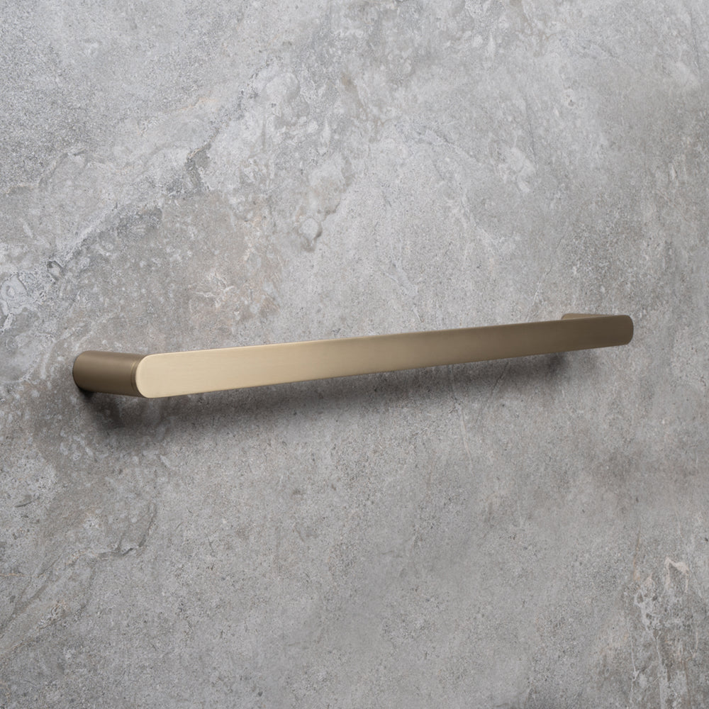 Ascari Brushed Brass Gold 600 Single Towel Rail