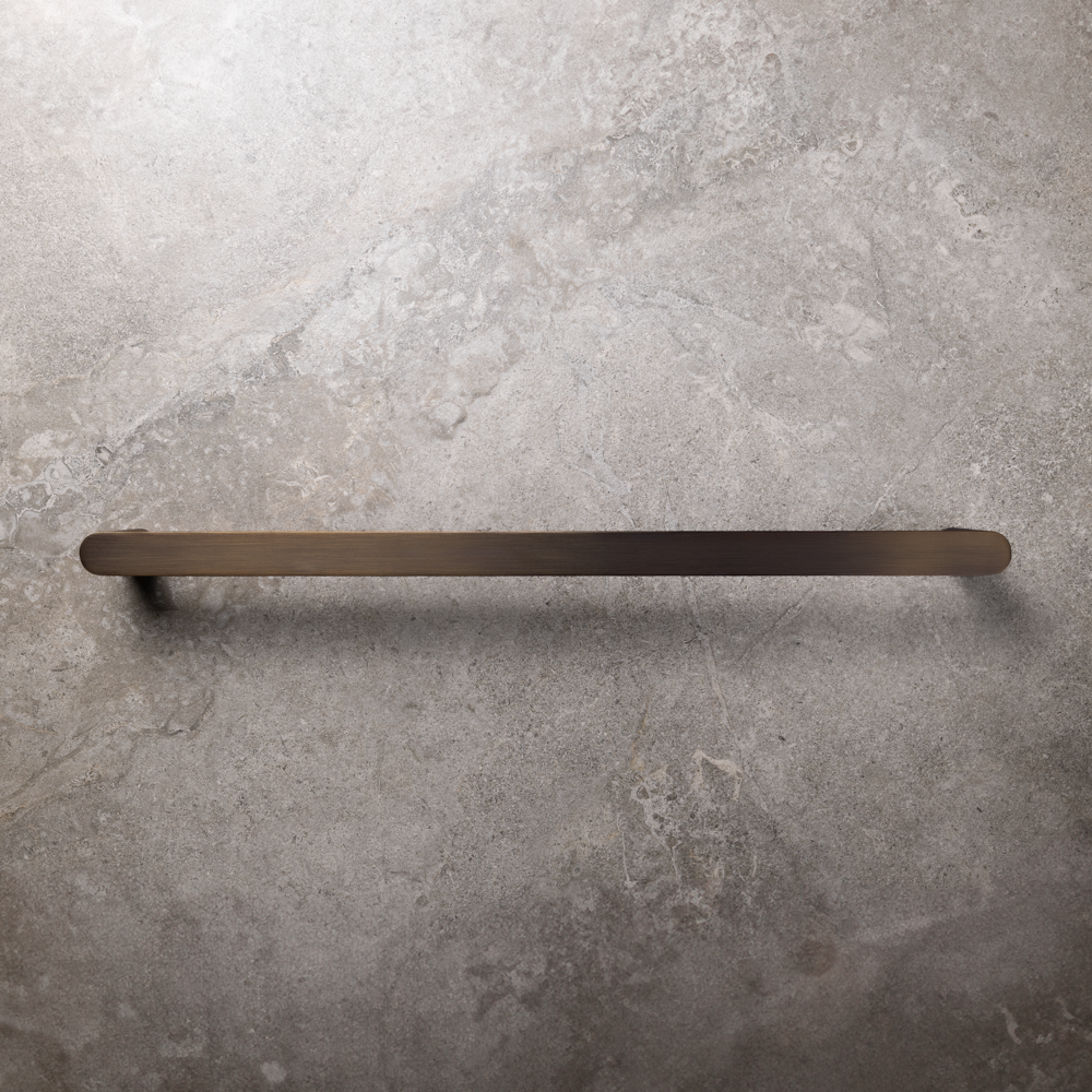 Ascari Brushed Vintage Antique Brass 600 Single Towel Rail