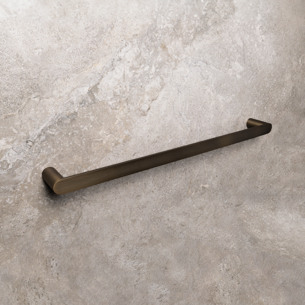 Ascari Brushed Vintage Antique Brass 600 Single Towel Rail