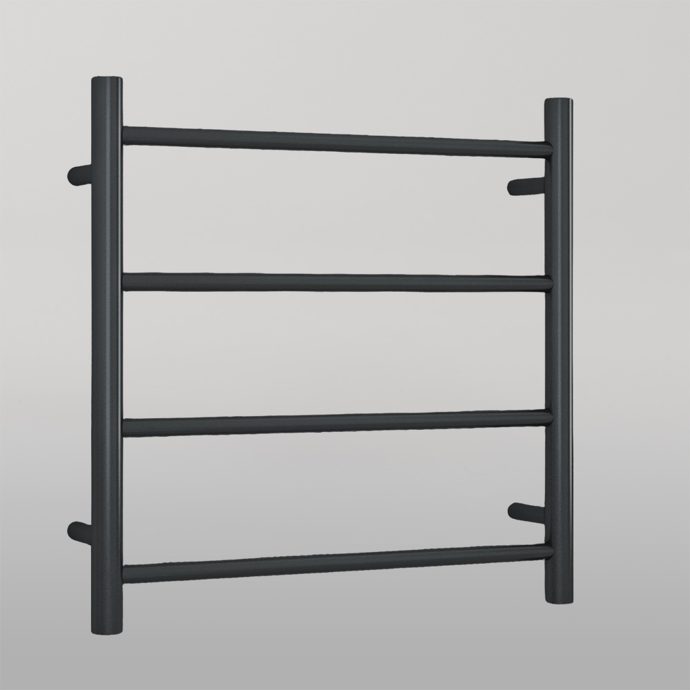 12Volt Round Ladder Heated Towel Rail Matte Black