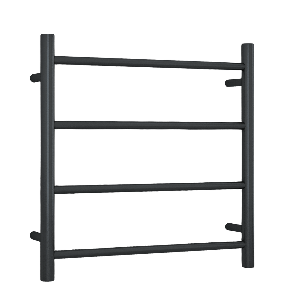 12Volt Round Ladder Heated Towel Rail Matte Black