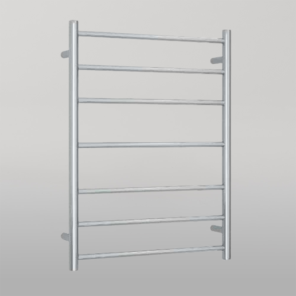 12Volt Round Ladder Heated Towel Rail  600mm Polished Stainless Steel