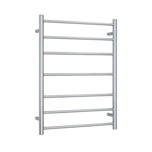 Brushed 12Volt Round Ladder Heated Towel Rail Brushed Stainless Steel