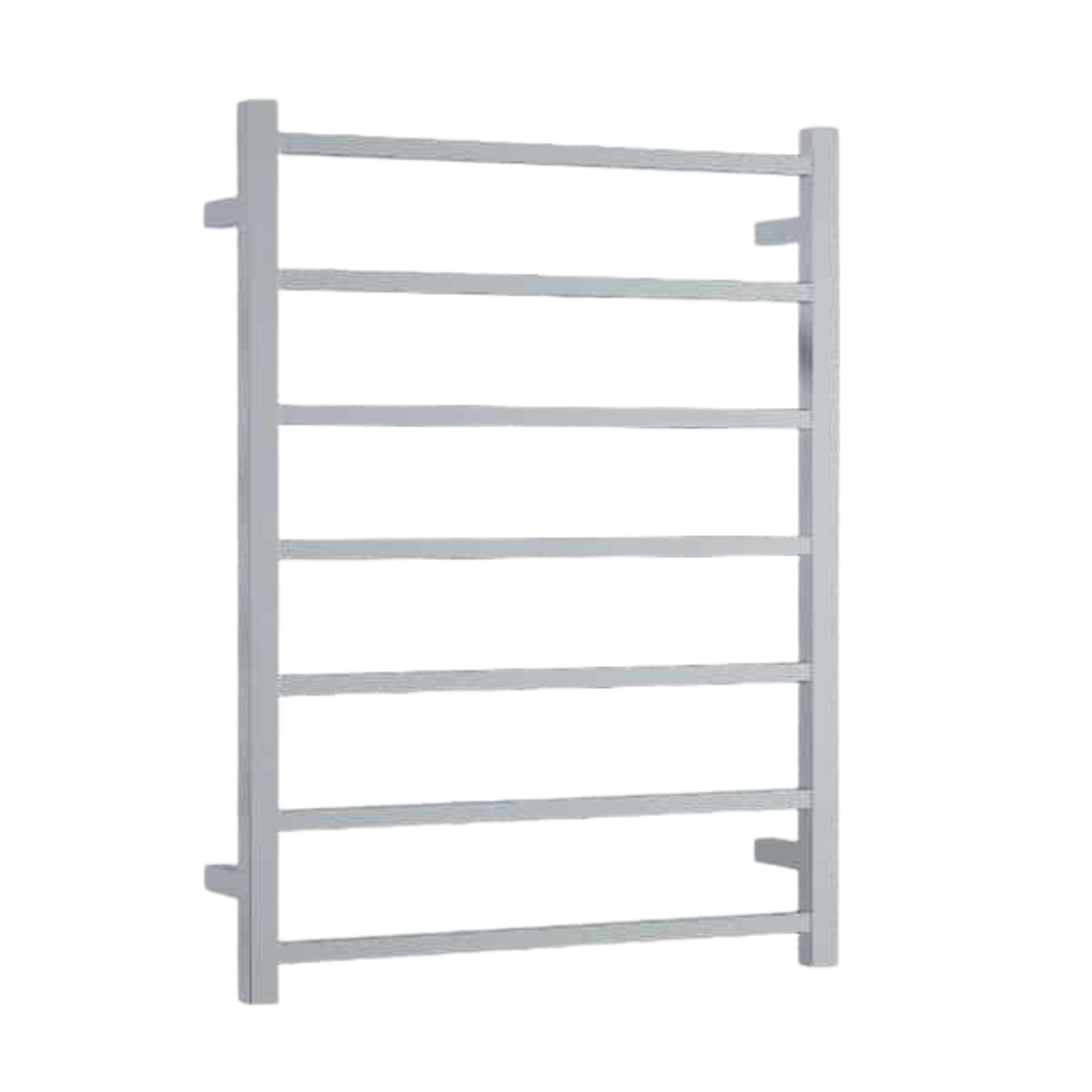 12Volt Straight Square Ladder Heated Towel Rail Polished Stainless Steel