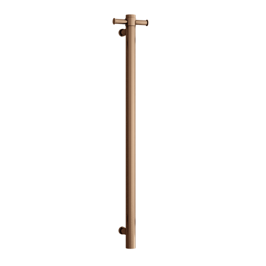 Brushed Bronze Round Vertical Heated Rail Brushed Bronze PVD