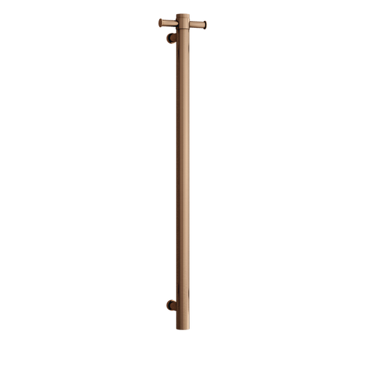 Brushed Bronze 240Volt Vertical Single Heated Rail Brushed Bronze PVD