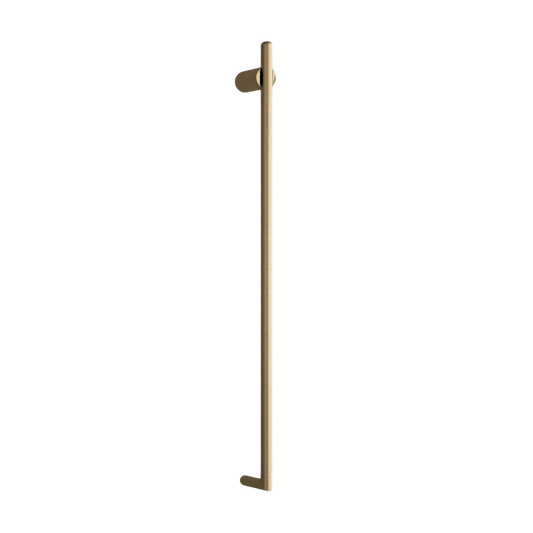 Vertical Heated Towel Rail Brushed Brass