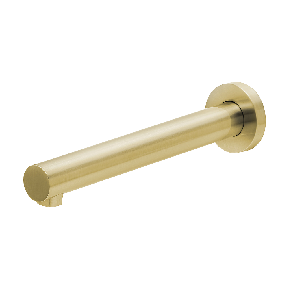 Vivid Wall Bath Outlet 200mm Brushed Gold