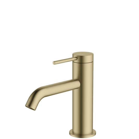 Venice Curved Basin Mixer Classic Gold