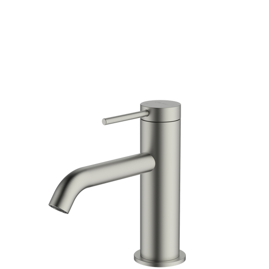 Venice Curved Basin Mixer Brushed Nickel