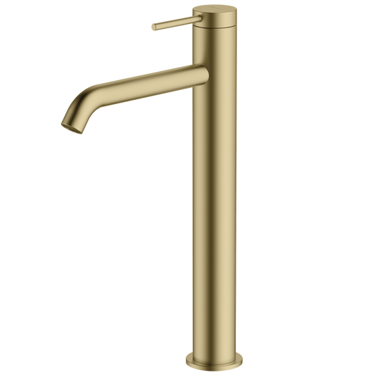 Venice Curved Tower Basin Mixer Classic Gold