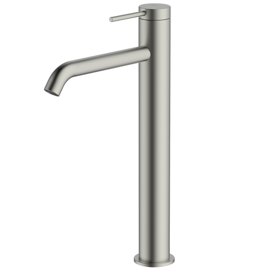 Venice Curved Tower Basin Mixer Brushed Nickel