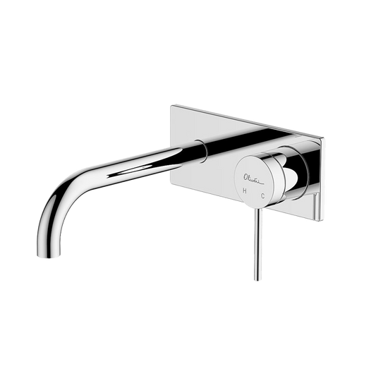 Venice Curved Wall Mixer Set Chrome