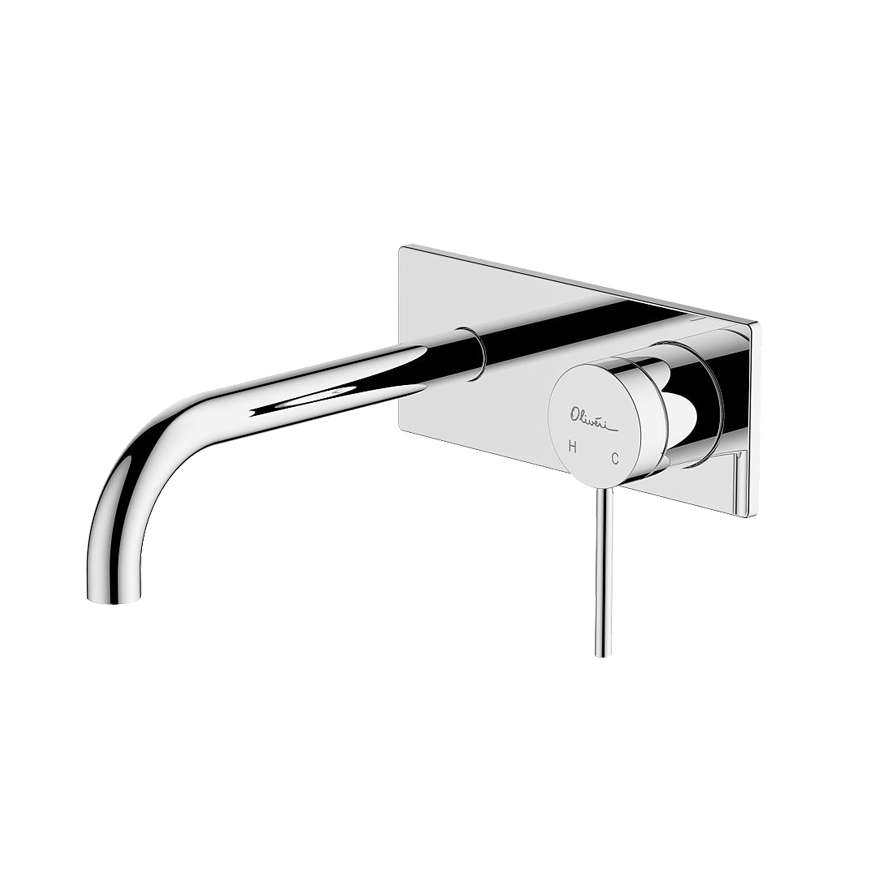 Venice Curved Wall Mixer Set Chrome