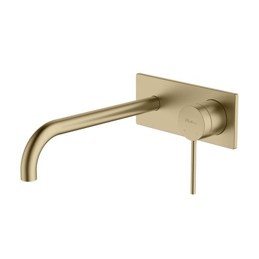 Venice Curved Wall Mixer Set Classic Gold