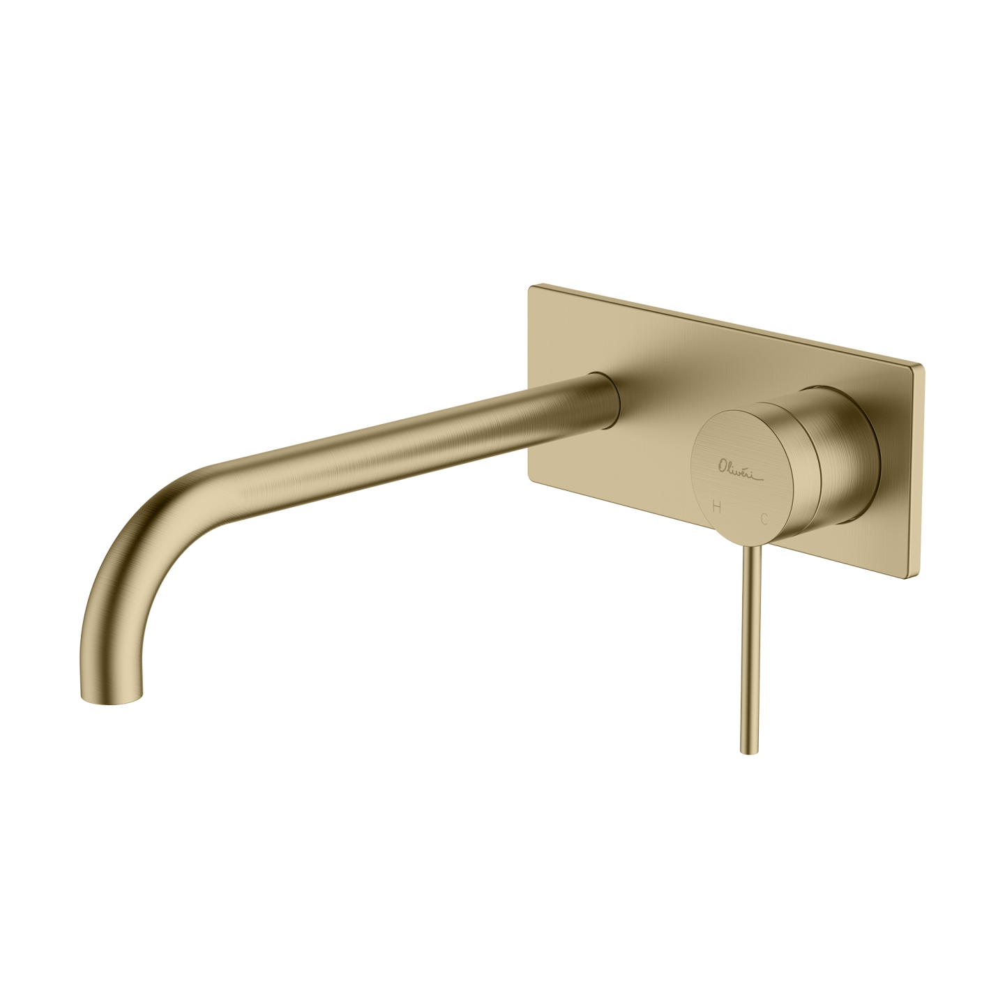 Venice Curved Wall Mixer Set Classic Gold