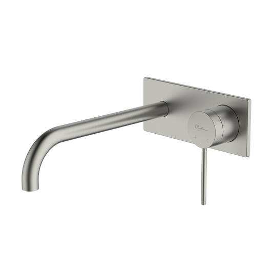 Venice Curved Wall Mixer Set Brushed Nickel