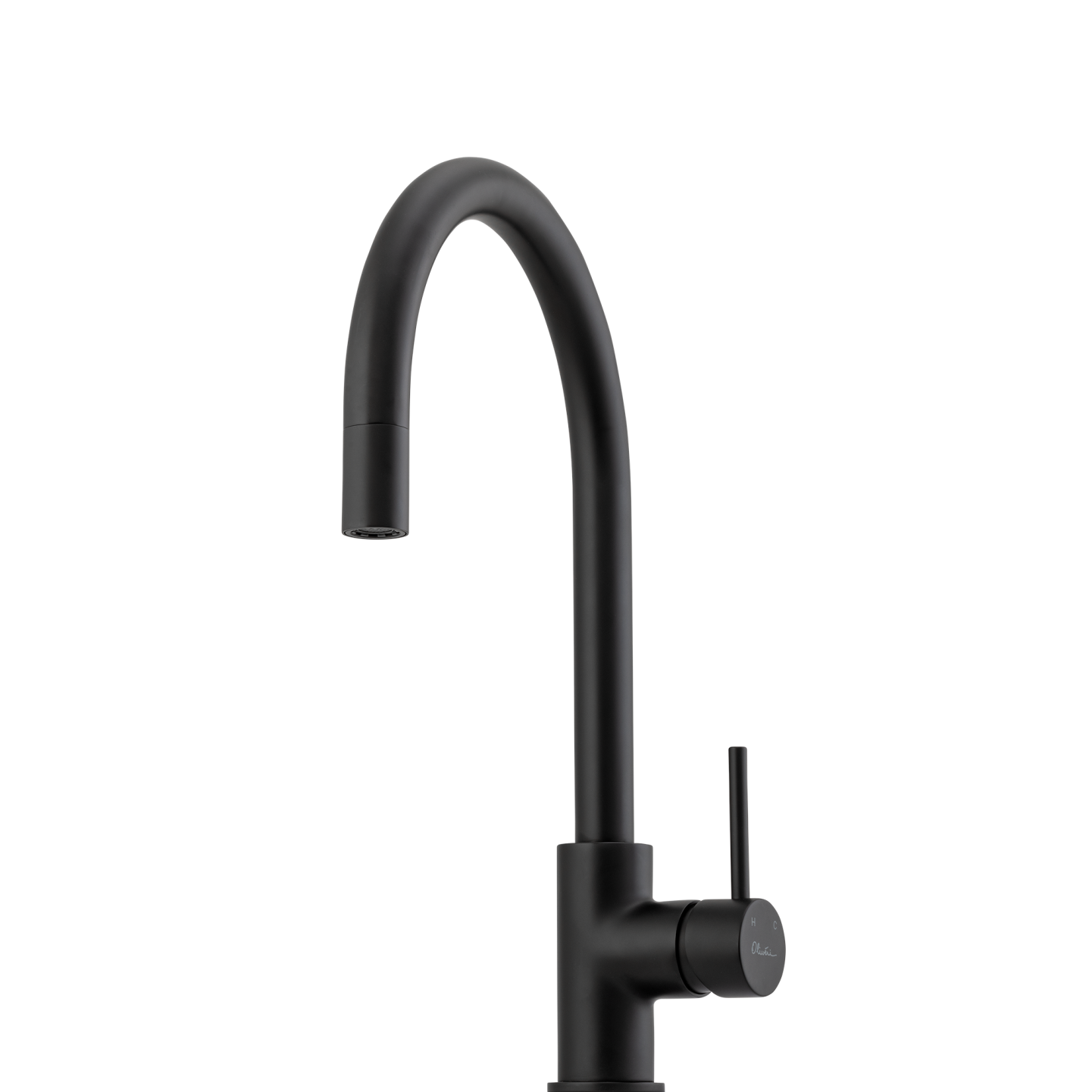 Venice Pull Out Goose Neck Mixer Matte Black