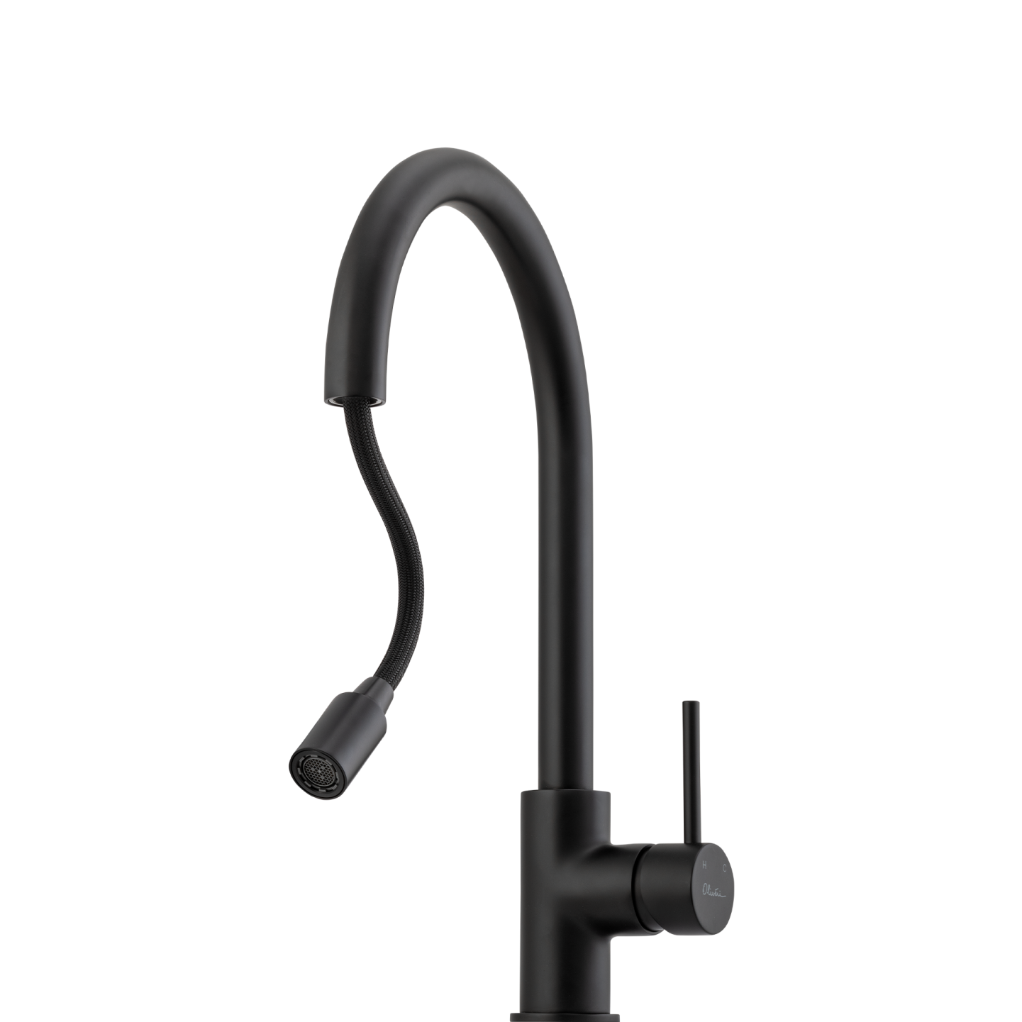 Venice Pull Out Goose Neck Mixer Matte Black