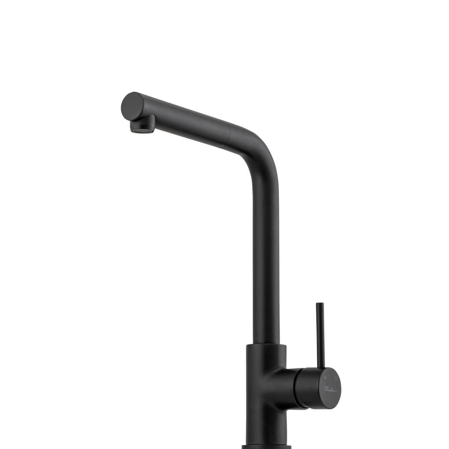 Venice Pull Out Right Angle Mixer Matte Black