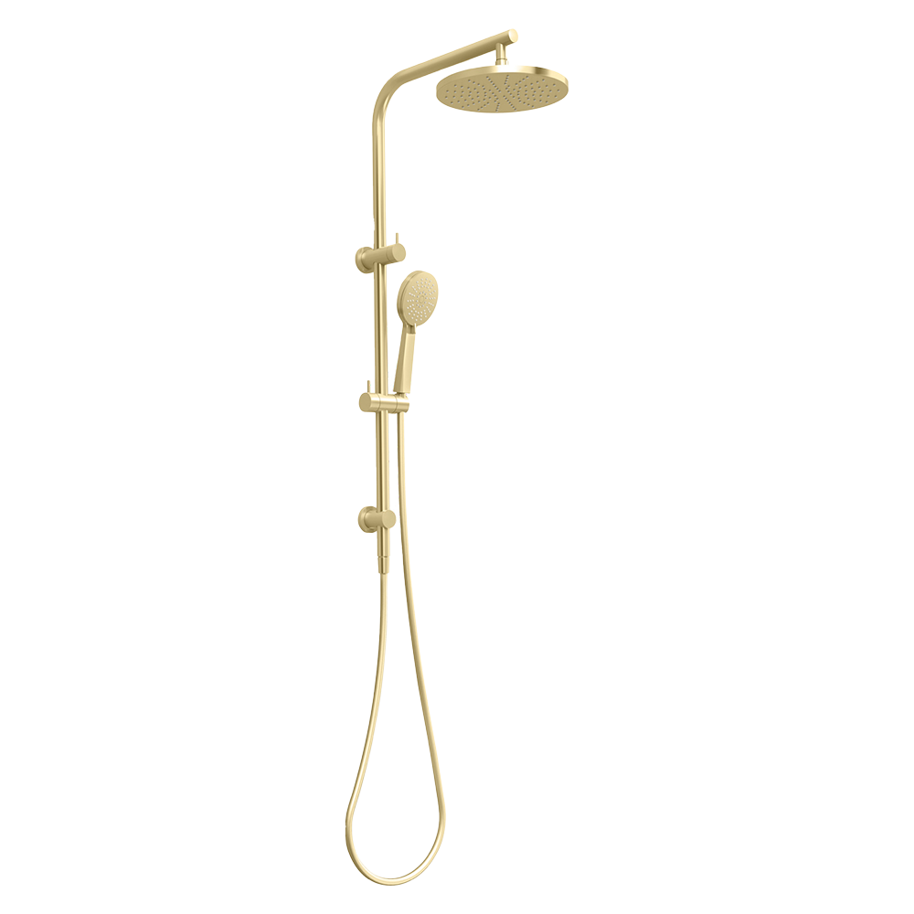 Vivid Slimline Twin Shower Brushed Gold