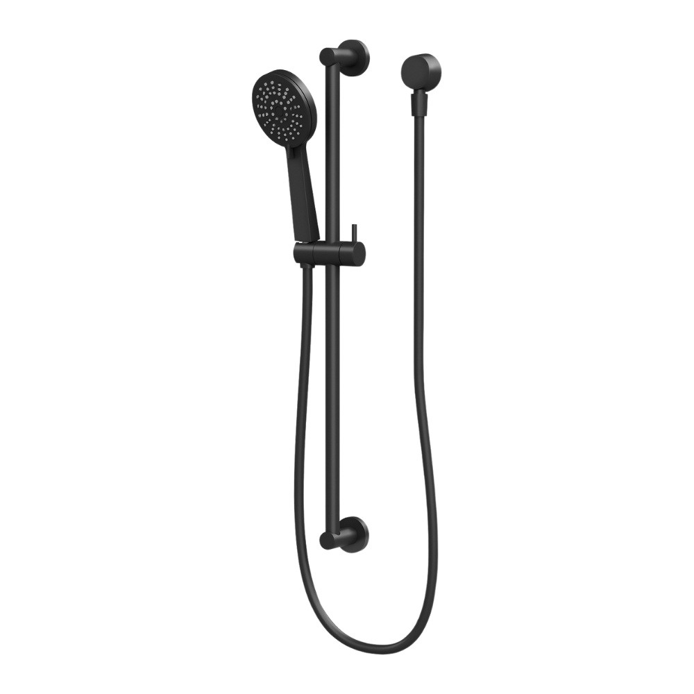 Vivid Slimline Rail Shower Matte Black