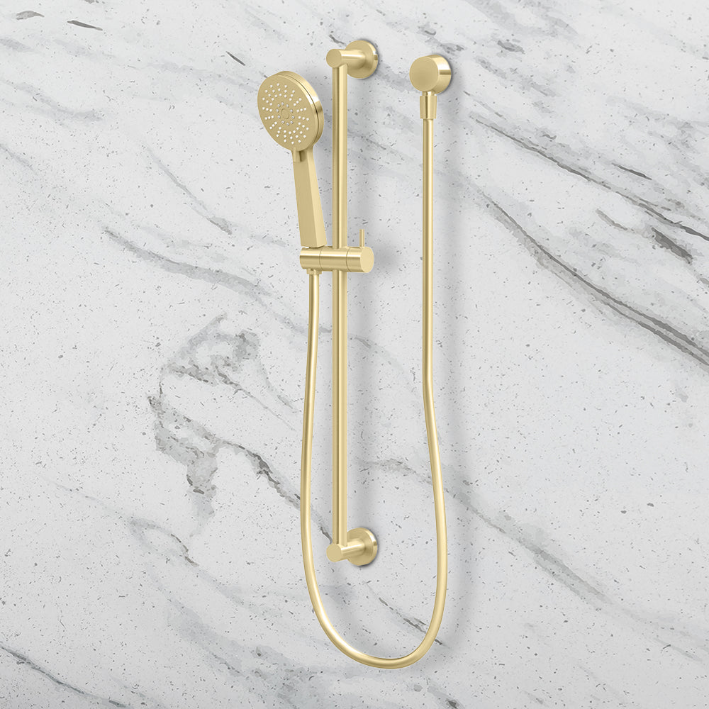 Vivid Slimline Rail Shower Brushed Gold