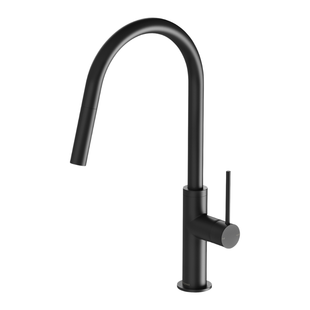 Vivid Slimline Matte Black Pull Out Sink Mixer