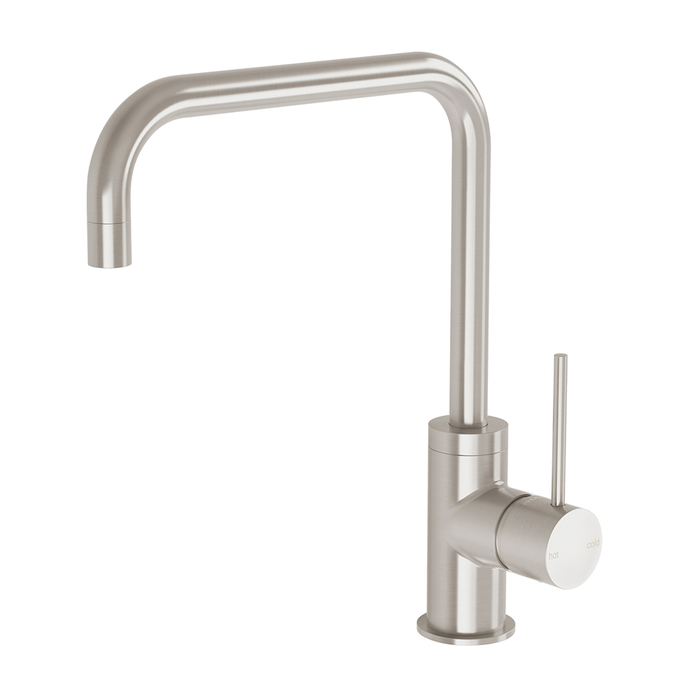 Vivid Slimline Sink Mixer 220mm Squareline Brushed Nickel