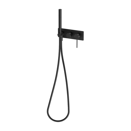 Vivid Slimline Wall Shower System Matte Black