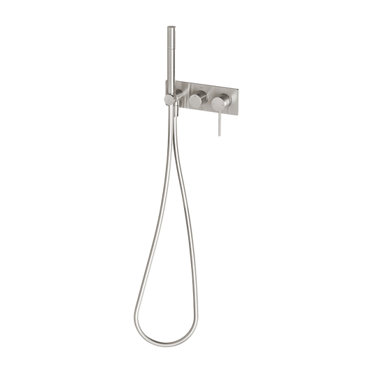 Vivid Slimline Wall Shower System Brushed Nickel