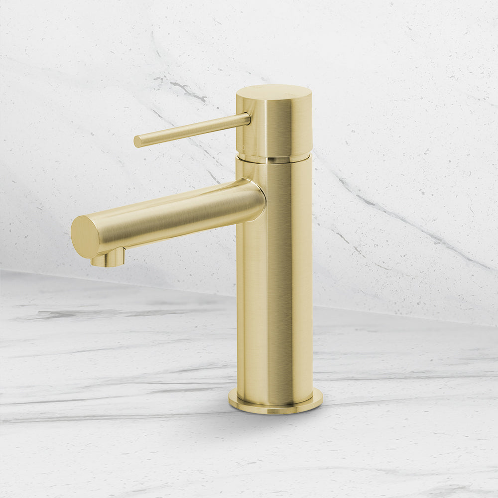 Vivid Slimline Basin Mixer Brushed Gold