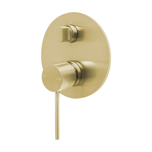 Vivid Slimline Shower / Bath Diverter Mixer Brushed Gold