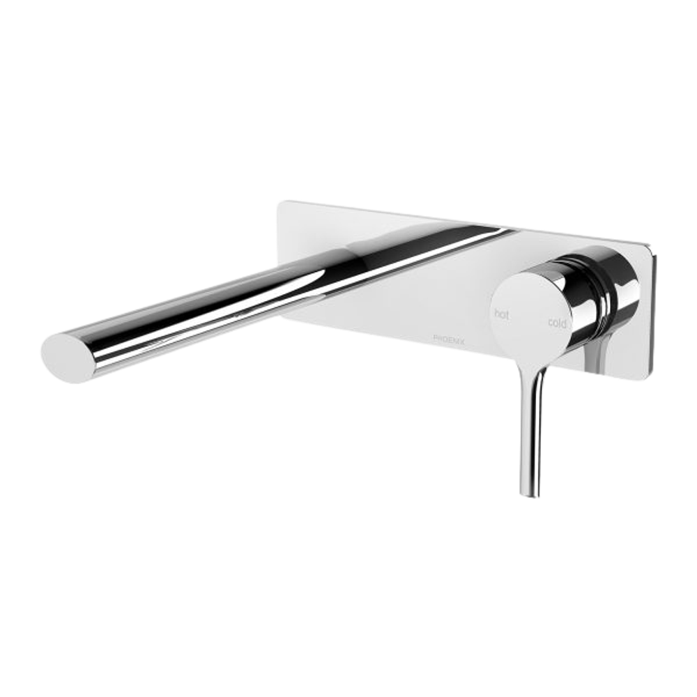 Vivid Slimline Oval Wall Basin Mixer Set 175mm Chrome