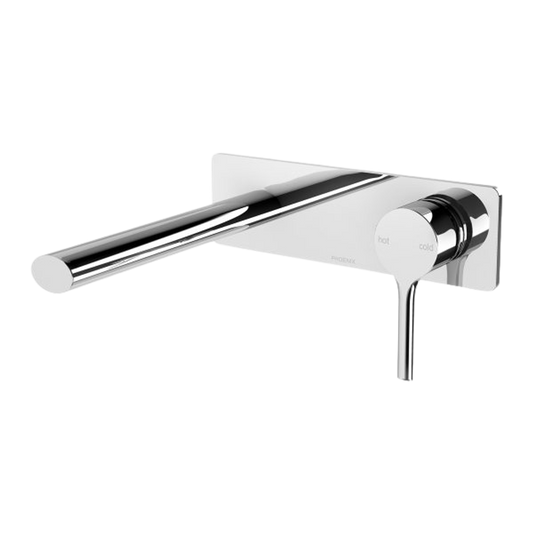 Vivid Slimline Oval Wall Basin Mixer Set 175mm Chrome