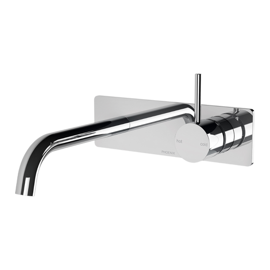 Vivid Slimline Up Basin / Bath Wall Mixer Set Chrome