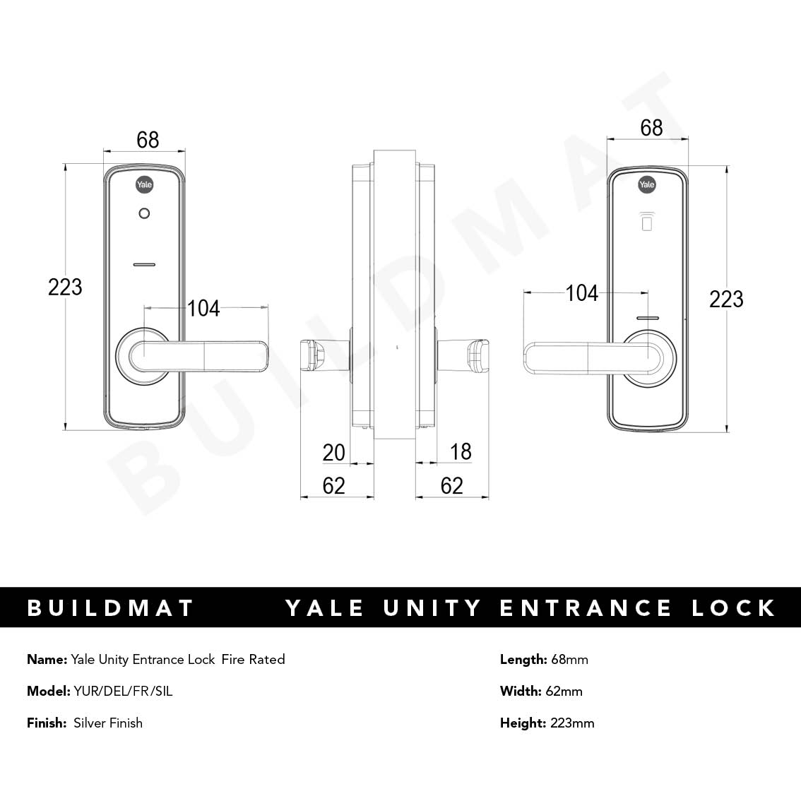 Yale Unity Entrance Lock Fire Rated