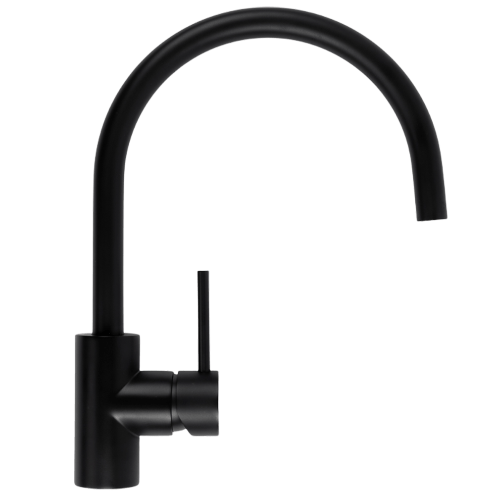 Buildmat Kitchen Mixer Matte Black Ashanti Matte Black Gooseneck Mixer