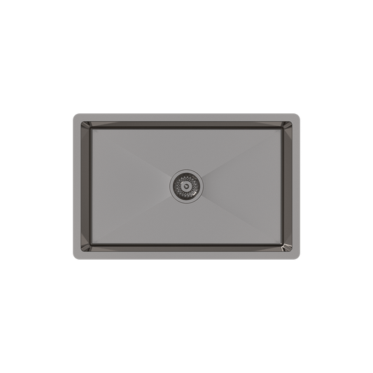 Buildmat Sink Brushed Gunmetal Brushed Gunmetal Avisa 700x450 Large Single Bowl Sink