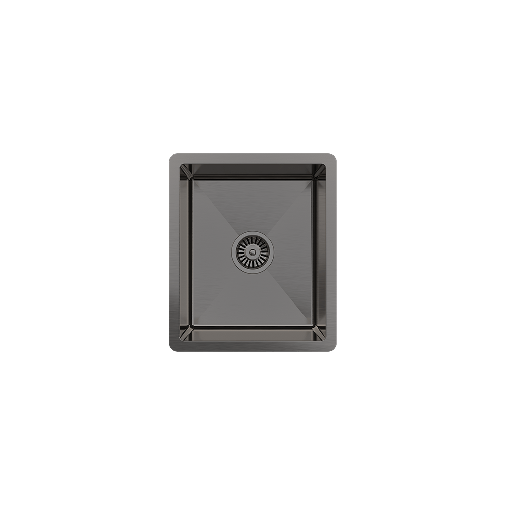 Buildmat Sink Brushed Gunmetal Brushed Gunmetal Maya 380x450 Single Bowl Sink