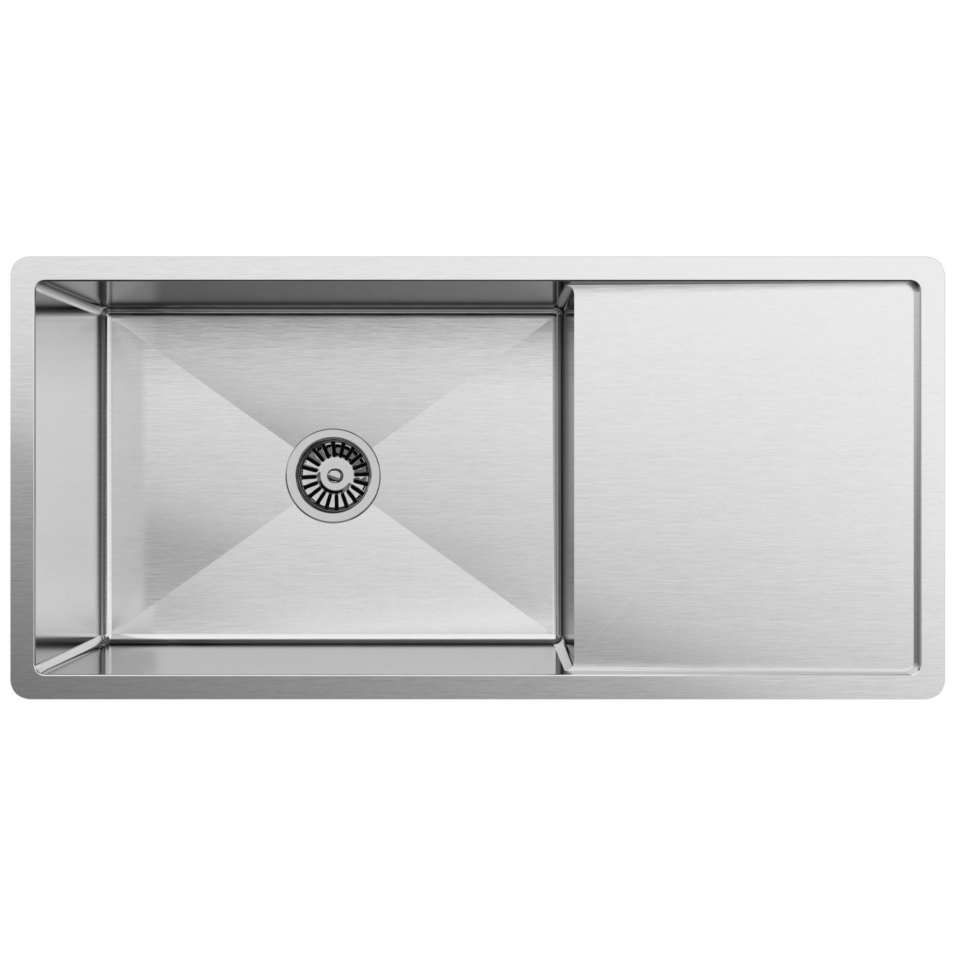 Buildmat Sink Brushed Stainless Steel Cody 950x450 Single Bowl w Drain Board Sink