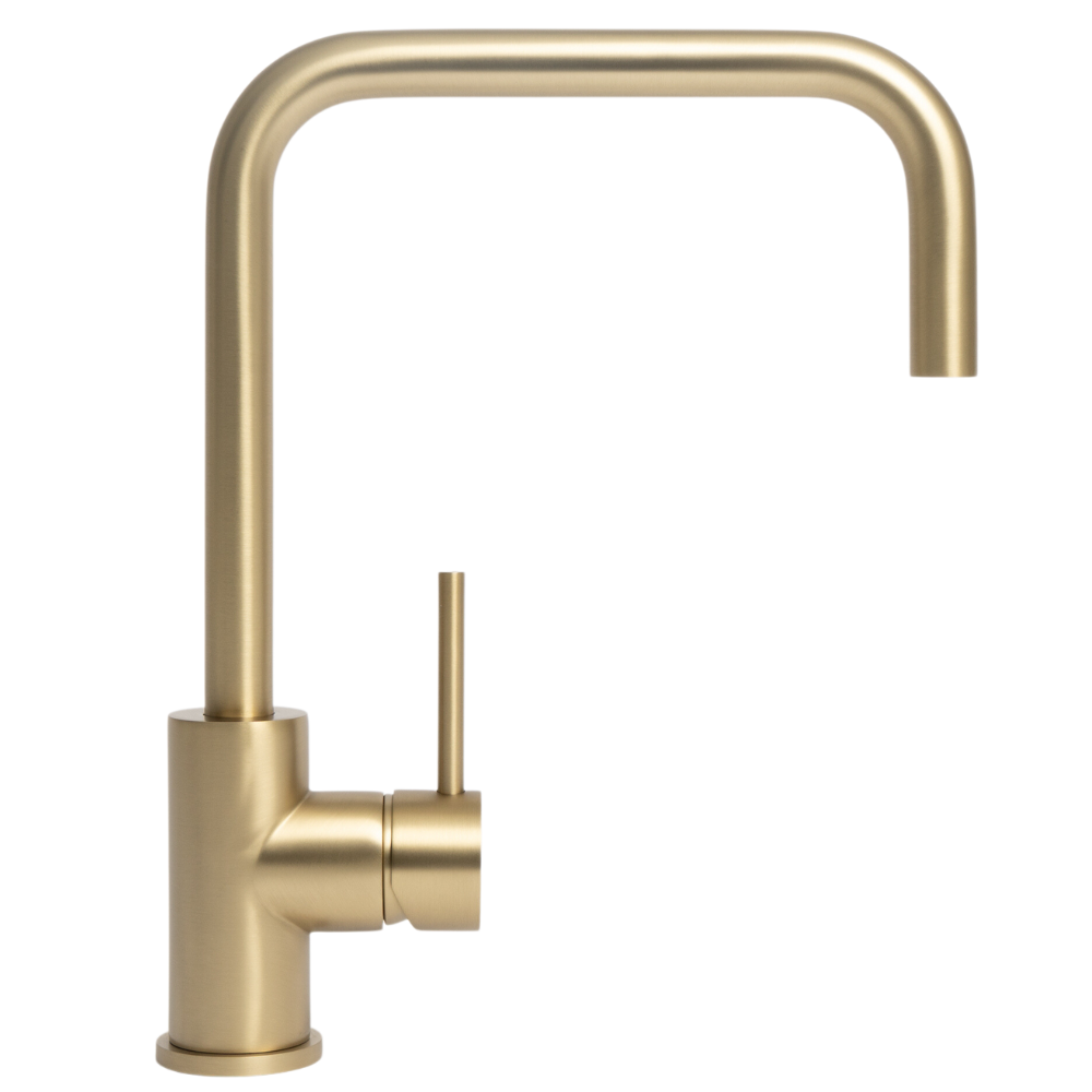 Charlotte Brushed Brass Gold Square Mixer